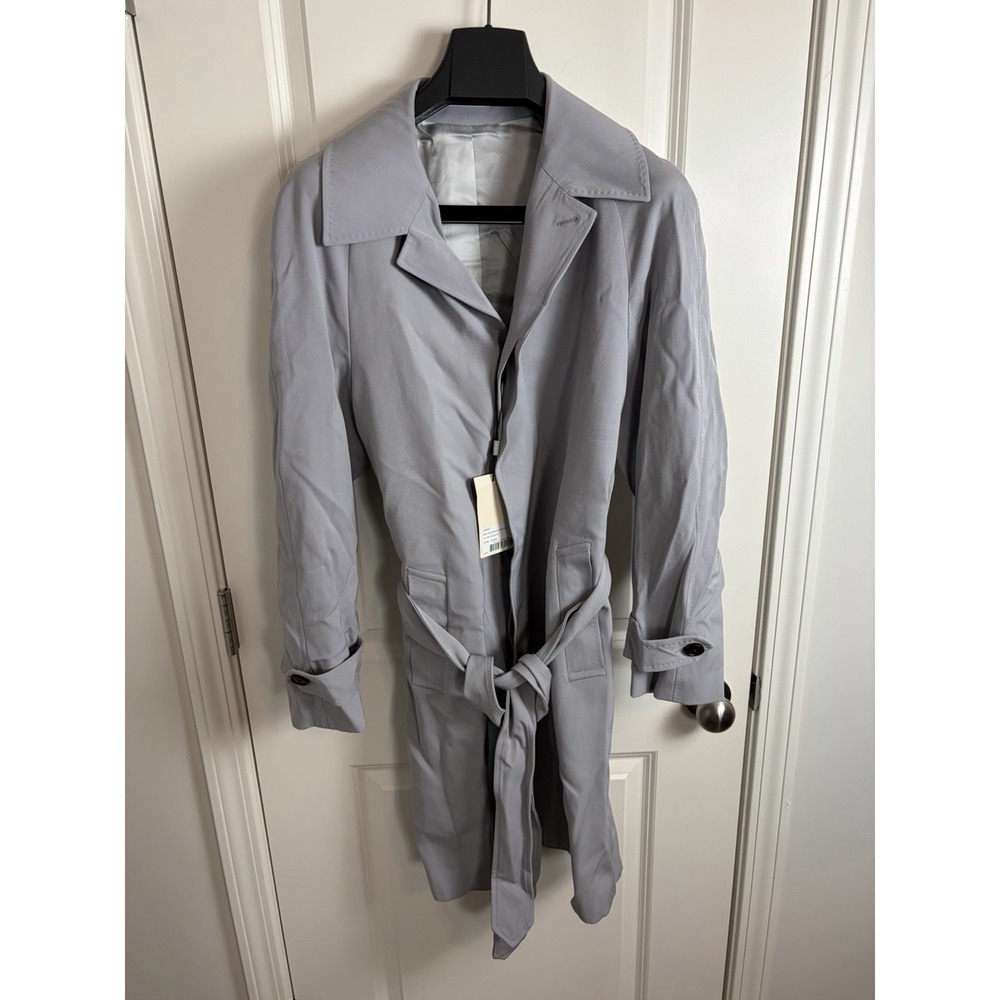 NWT!! SuitSupply Headington Coat (J906) 40R Grey, Super 120s Wool with Belt